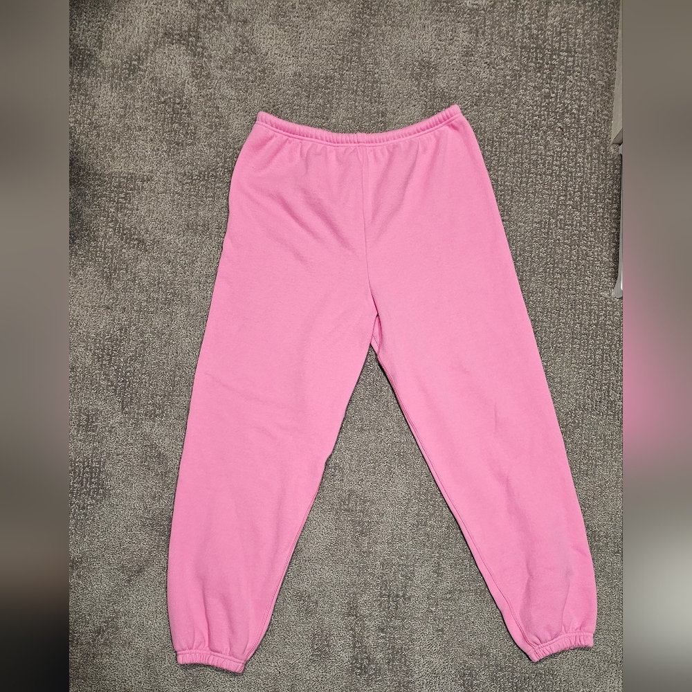 Skims Bubblegum Cotton Fleece Joggers